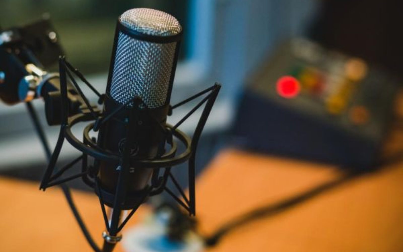 A studio condenser microphone